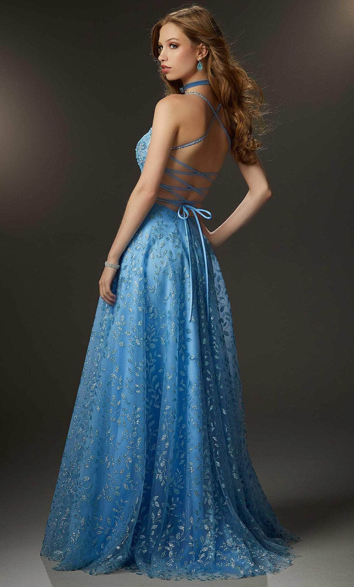 Mori Lee 48056 - Scoop Neck Prom Gown - back view