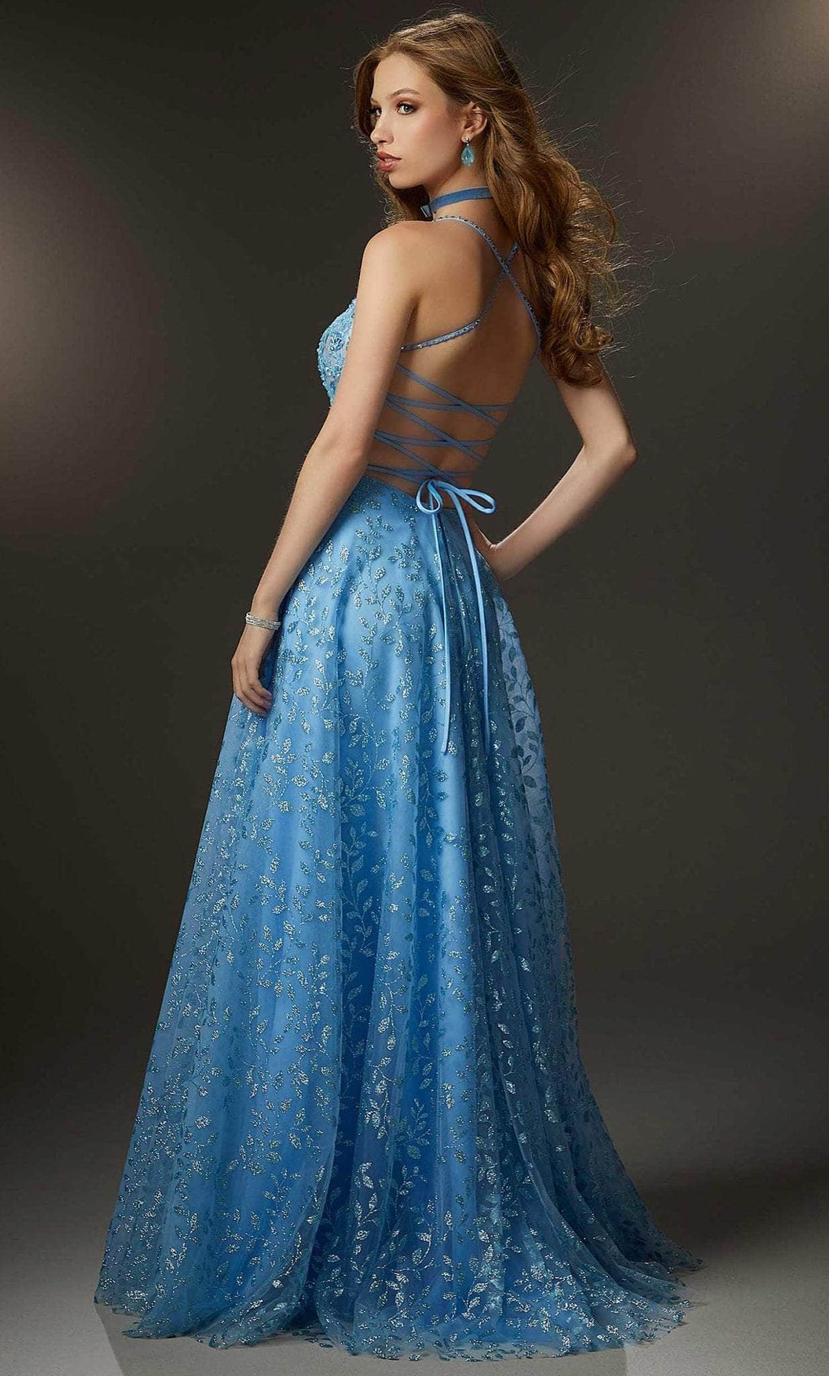 Mori Lee 48056 - Scoop Neck Prom Gown - back view