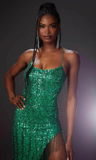 Mori Lee 48077 - Sequined Sleeveless Prom Dress - back view