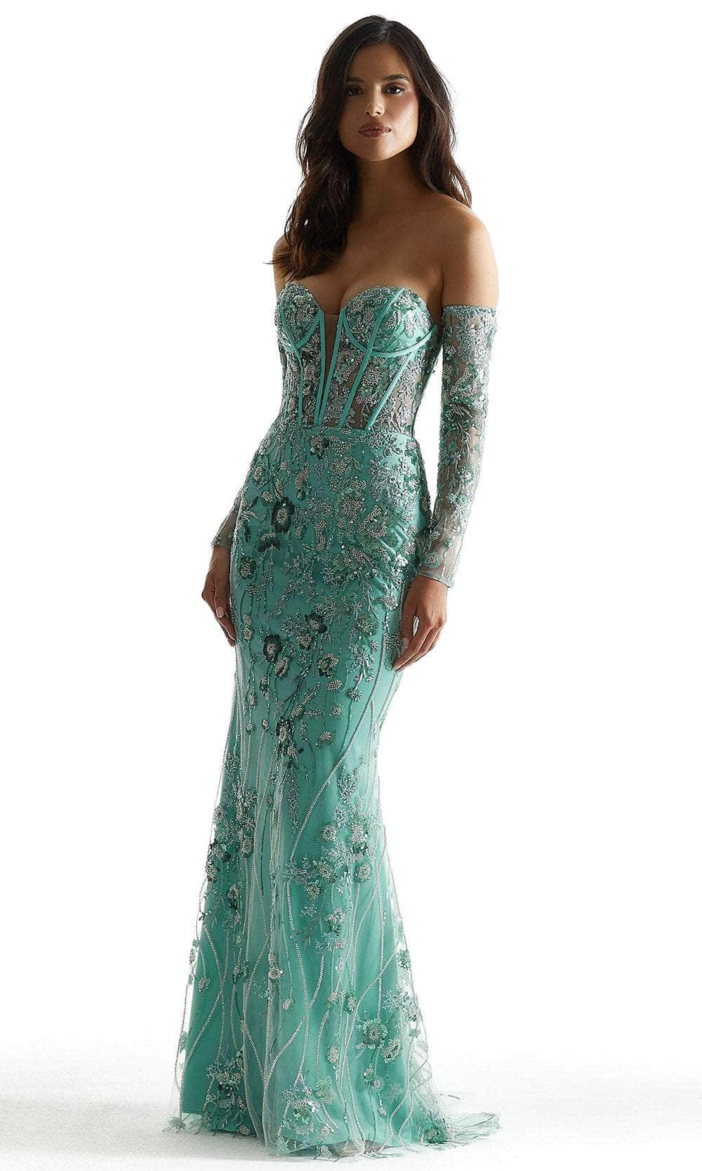 Mori Lee 49002 - Sequin Pattern Prom Dress - designer prom dress at Silhouette Dresses