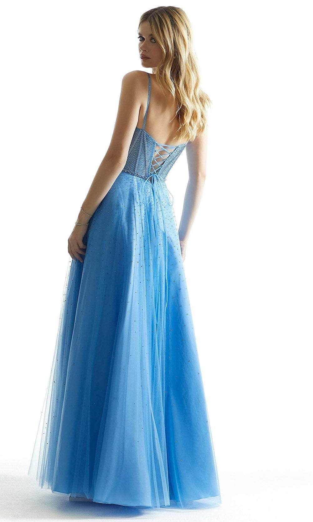 Mori Lee 49004 - Crystal Beaded A-Line Prom Dress - back view