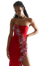 Mori Lee 49009 - Floral Embellished Prom Dress - back view