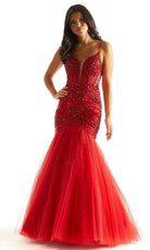 Mori Lee 49014 - Plunging Beaded Prom Dress - view 5