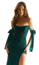 Mori Lee 49018 - Off-Shoulder Sheath Prom Dress - view 4
