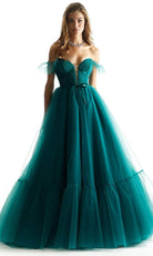 Mori Lee 49022 - Ribbon Off-Shoulder Ballgown - designer ball gown at Silhouette Dresses