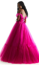 Mori Lee 49022 - Ribbon Off-Shoulder Ballgown - back view