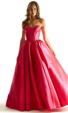 Mori Lee 49033 - Basque Corset Prom Dress - designer prom dress at Silhouette Dresses