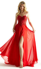 Mori Lee 49056 - Embroidered Bustier Prom Dress - designer prom dress at Silhouette Dresses