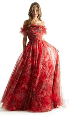 Mori Lee 49057 - Ruched Floral Prom Dress - view 4