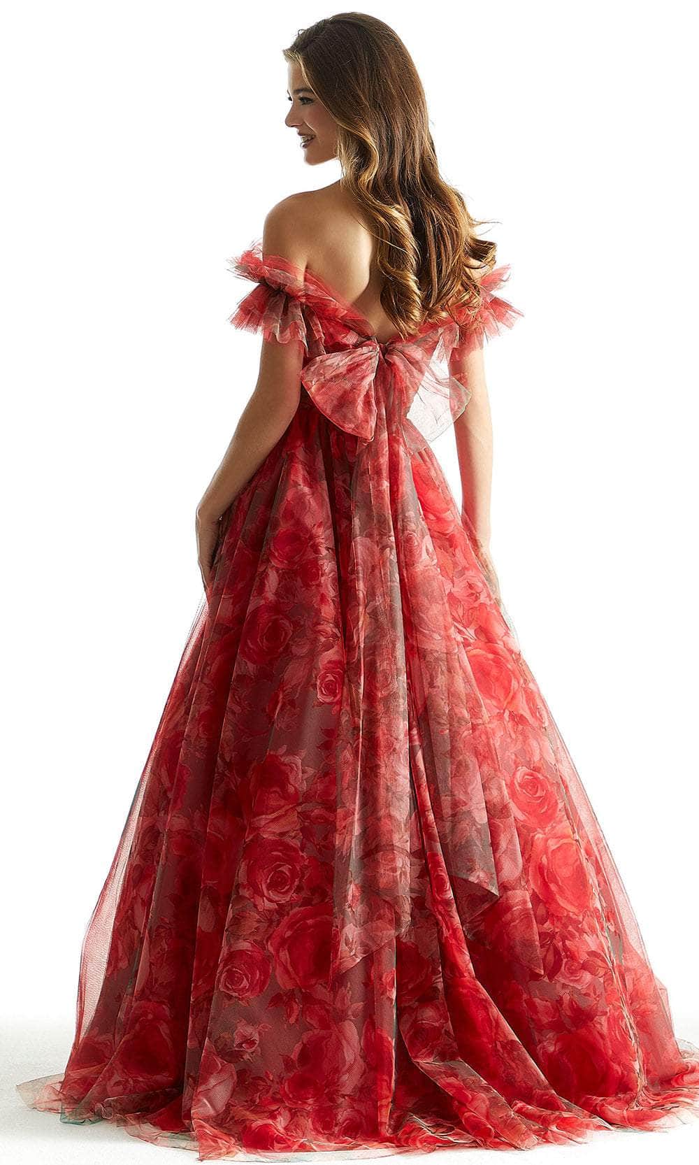 Mori Lee 49057 - Ruched Floral Prom Dress - view 5