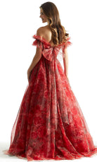 Mori Lee 49057 - Ruched Floral Prom Dress - view 5