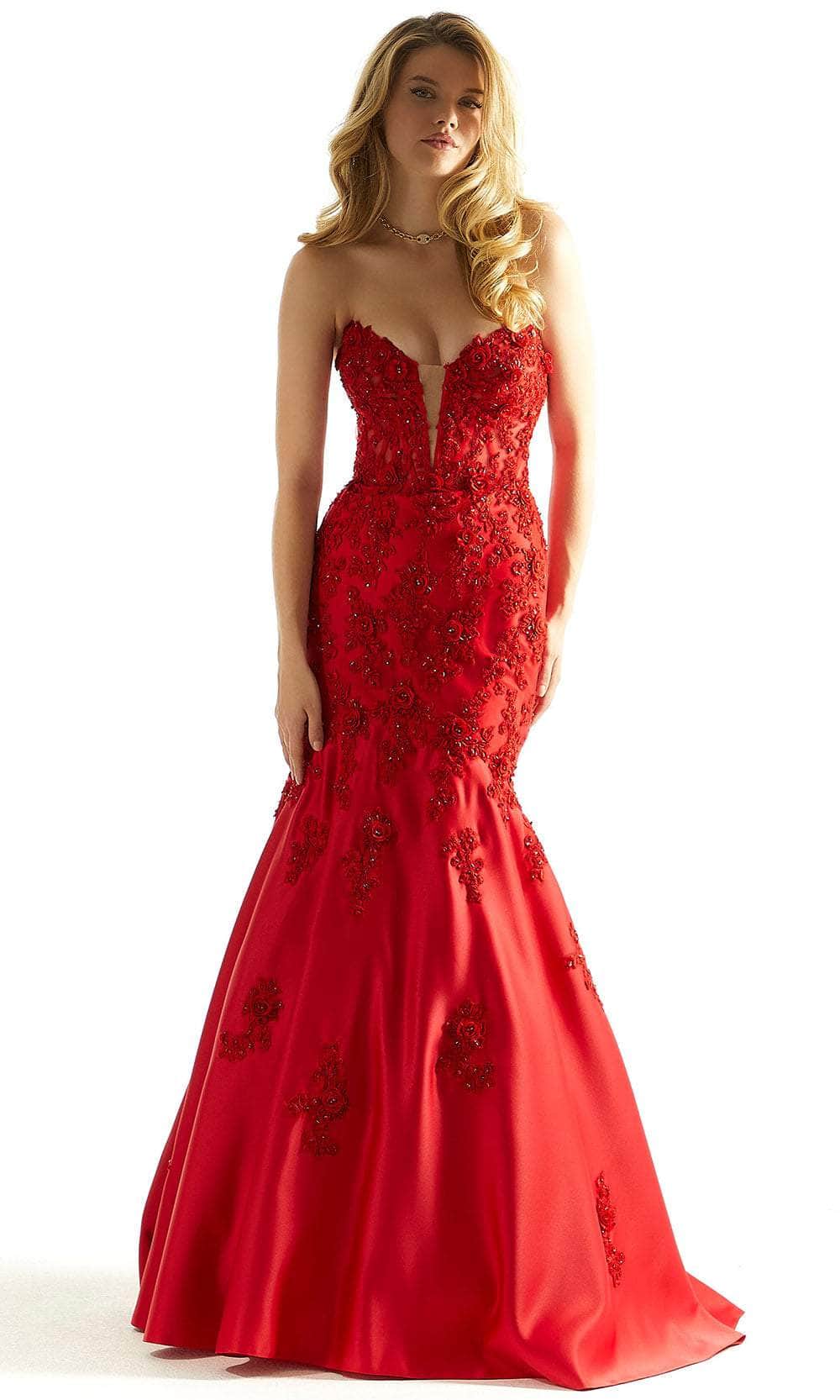 Mori Lee 49060 - Mermaid Floral Prom Dress - designer prom dress at Silhouette Dresses