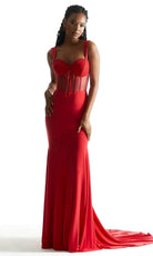 Mori Lee 49061 - Sheer Midriff Mermaid Prom Dress - view 7