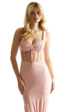 Mori Lee 49061 - Sheer Midriff Mermaid Prom Dress - view 4