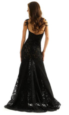 Mori Lee 49062 - Lace Corset Prom Dress - back view