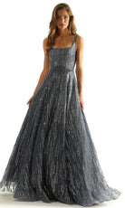 Mori Lee 49065 - Square Glitter Prom Dress - detail view