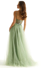 Mori Lee 49069 - Sheer Glitter Prom Dress - back view
