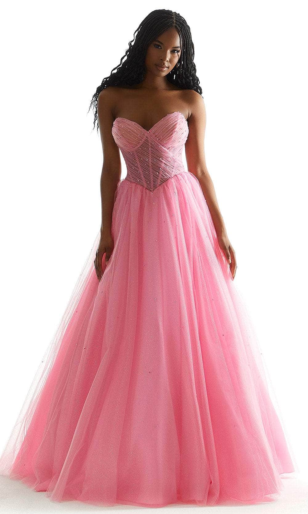 Mori Lee 49071 - Corset Glitters Prom Dress - detail view