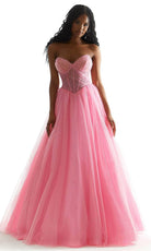 Mori Lee 49071 - Corset Glitters Prom Dress - detail view