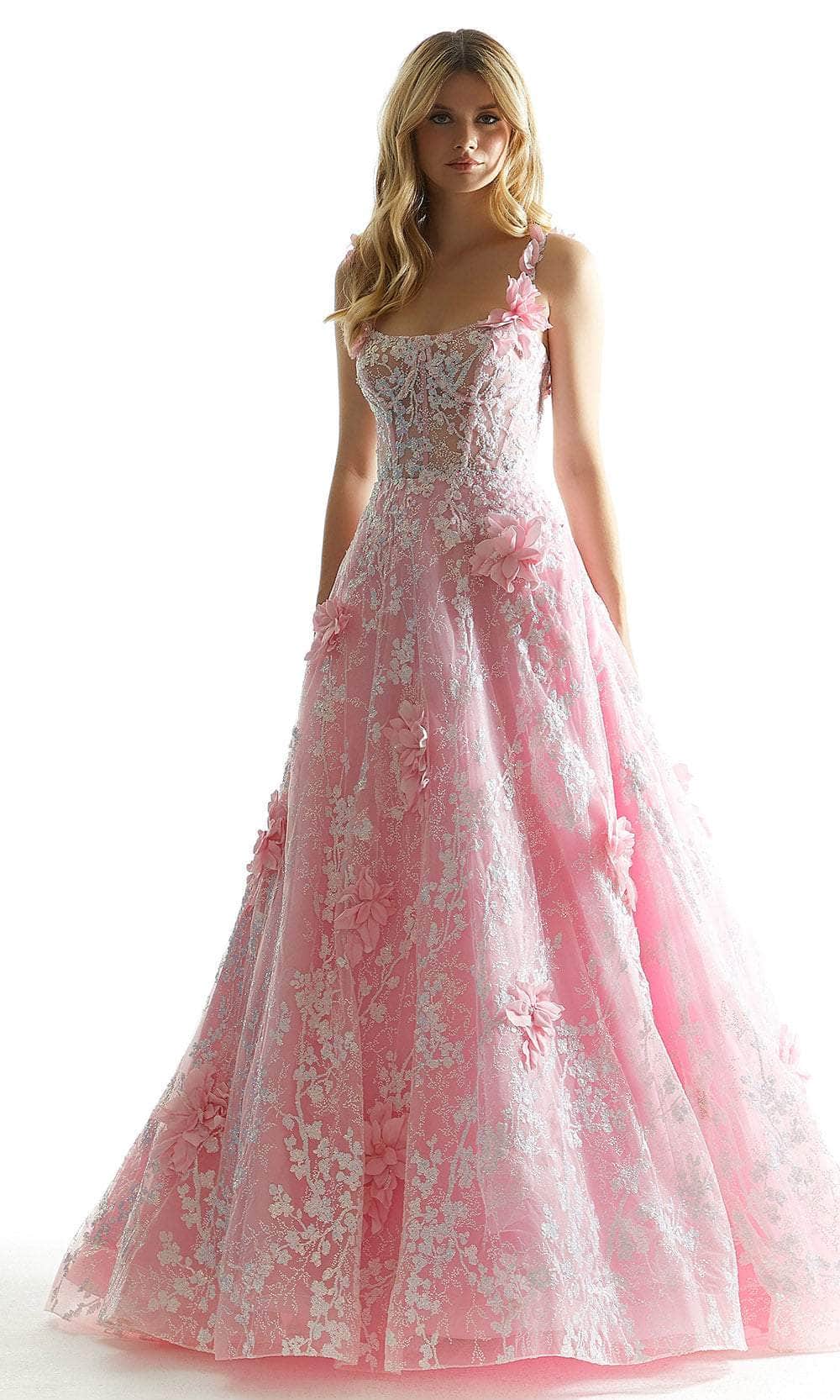Mori Lee 49072 - Square Corset Prom Dress - detail view