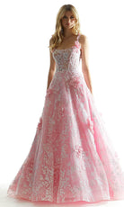 Mori Lee 49072 - Square Corset Prom Dress - detail view