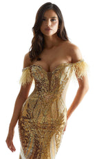 Mori Lee 49081 - Off-Shoulder Sequin Embellished Prom Gown - view 4