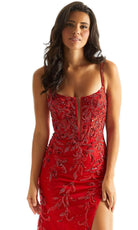 Mori Lee 49089 - Scoop Plunge Prom Dress - view 7