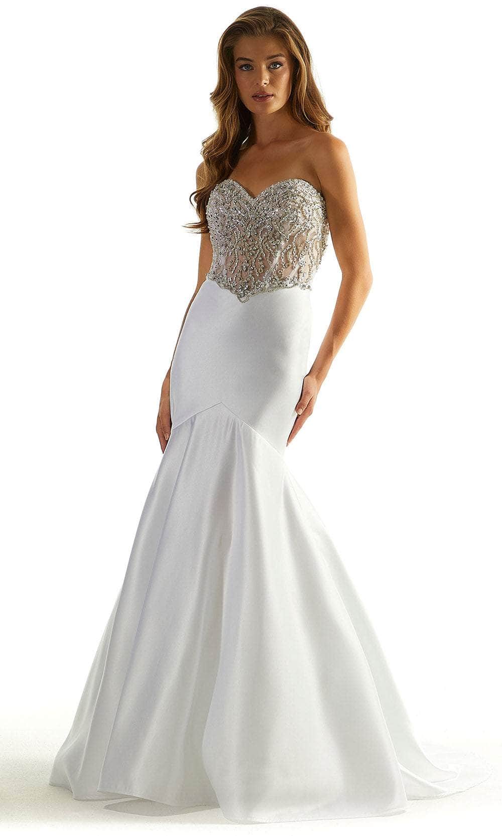 Mori Lee 49090 - Rhinestone Embellished Strapless Prom Gown - designer prom dress at Silhouette Dresses