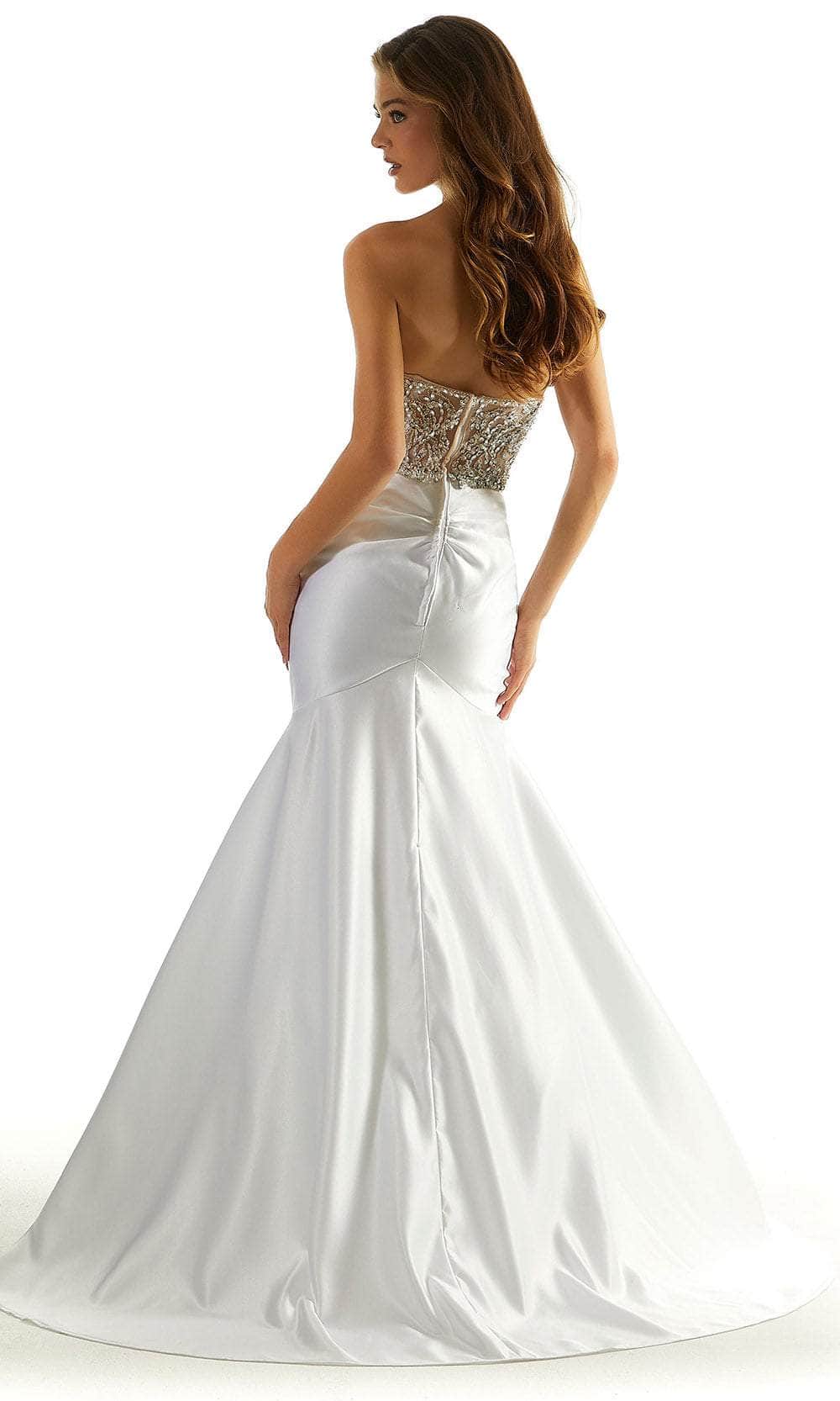 Mori Lee 49090 - Rhinestone Embellished Strapless Prom Gown - back view