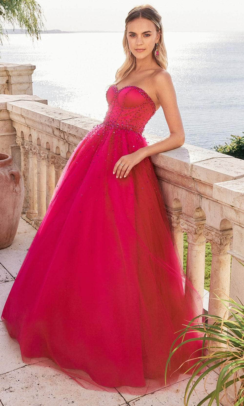 Mori Lee 49100 - Sequin Bustier Prom Dress - designer prom dress at Silhouette Dresses