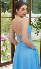 Mori Lee 49114 - Jeweled Illusion Prom Dress - detail view
