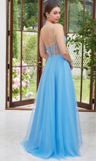 Mori Lee 49114 - Jeweled Illusion Prom Dress - back view