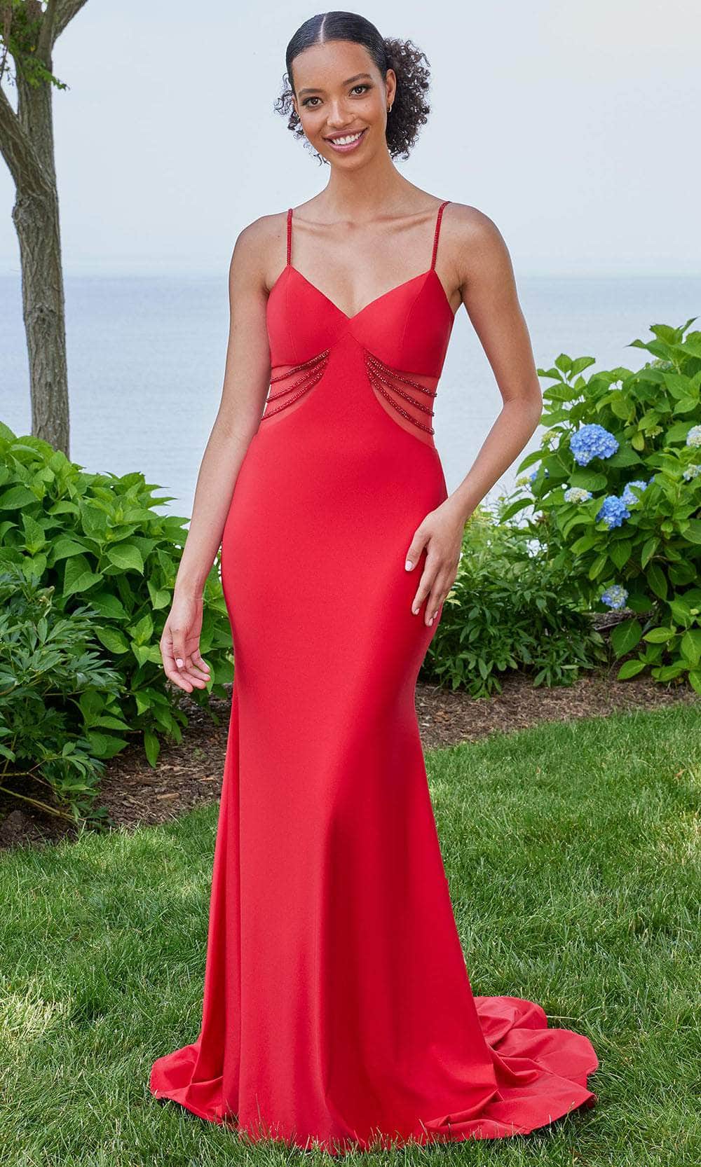 Mori Lee 49144 - Beaded Illusion Prom Dress - designer prom dress at Silhouette Dresses