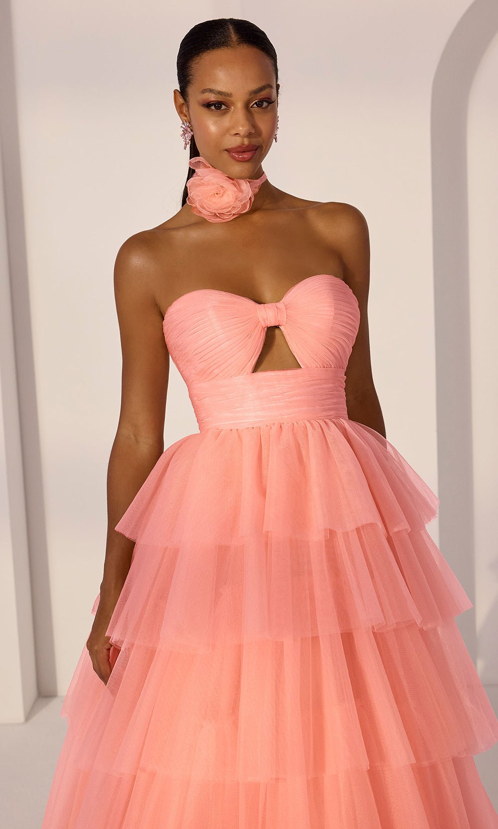 Mori Lee 49219 - Tiered Sweetheart Prom Gown with Cutout - Silhouette Dresses