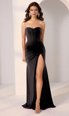 Mori Lee 49227 - Beaded Strap Matte Jersey Sheath Gown - Silhouette Dresses
