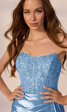 Mori Lee 49257 - Scoop Neck Embellished Corset Prom Gown - Silhouette Dresses