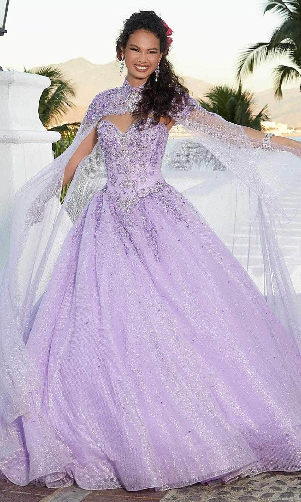 Mori Lee 60166 - Glittered Tulle Quinceanera Ballgown - designer ball gown at Silhouette Dresses
