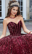 Mori Lee 60171 - Bow-Accented Back Sequin Ballgown - view 8