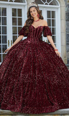 Mori Lee 60171 - Bow-Accented Back Sequin Ballgown - view 6