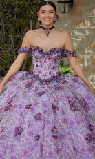 Mori Lee 60182 - 3D Floral Applique Embellished Strapless Ballgown - detail view