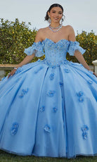 Mori Lee 60183 - Glittering Tulle Floral Embellished Ballgown - view 7