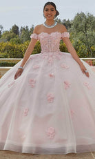 Mori Lee 60185 - Off Shoulder 3D Floral Appliqued Ballgown - designer quinceanera gown at Silhouette Dresses