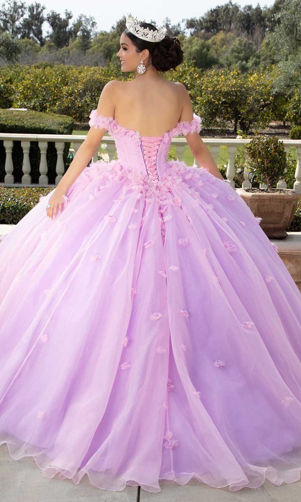 Mori Lee 60186 - Floral Embellished Sweetheart Neck Ballgown - back view