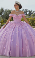 Mori Lee 60186 - Floral Embellished Sweetheart Neck Ballgown - detail view