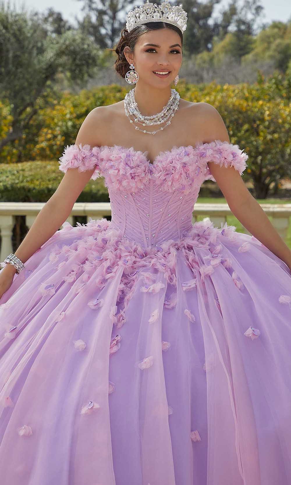 Mori Lee 60186 - Floral Embellished Sweetheart Neck Ballgown - view 4