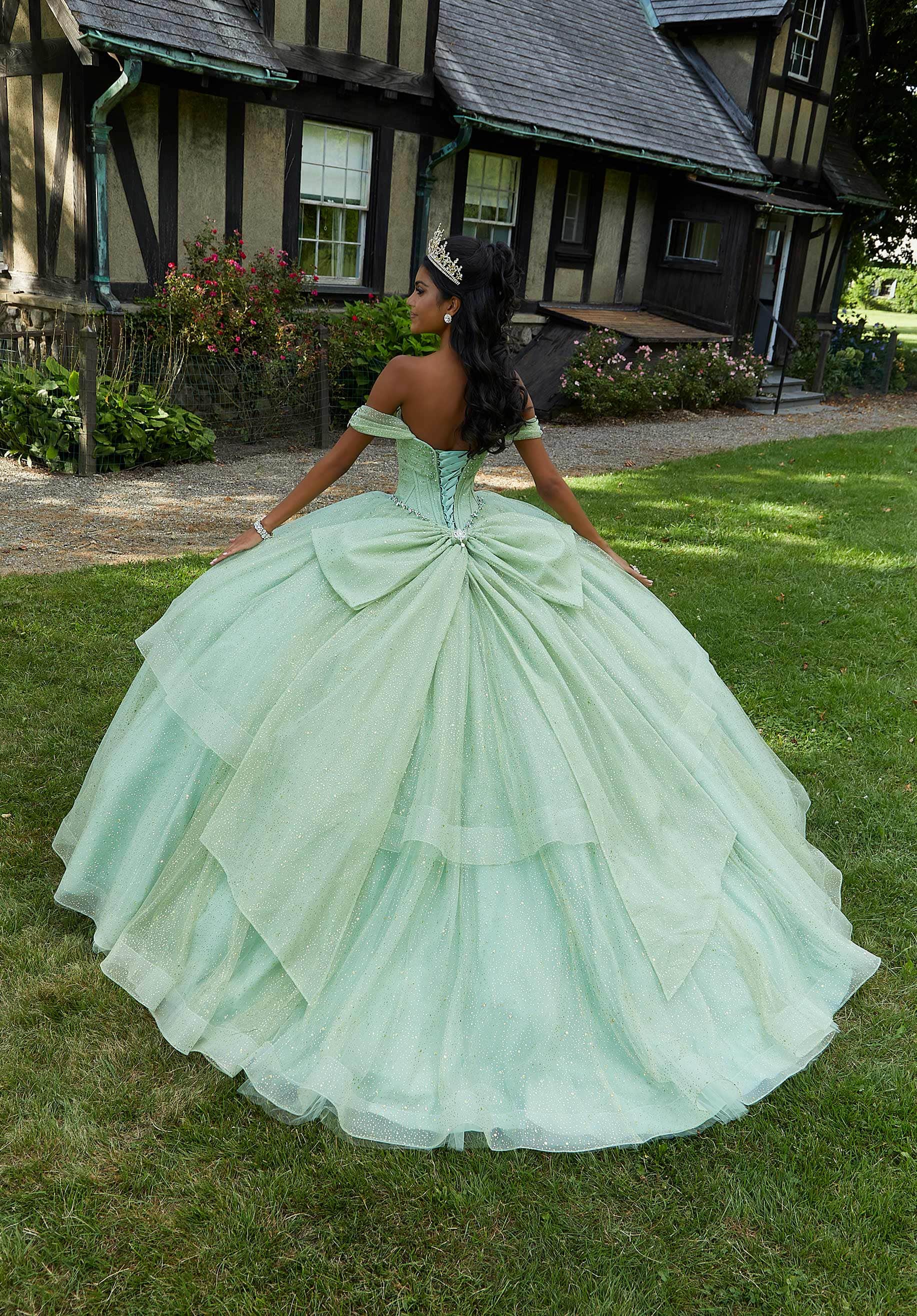Mori Lee 60193 - Beaded Brooch Accented Sweetheart Neck Ballgown - view 7