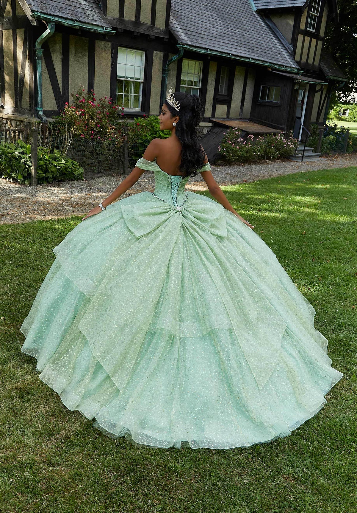 Mori Lee 60193 - Beaded Brooch Accented Sweetheart Neck Ballgown - view 7