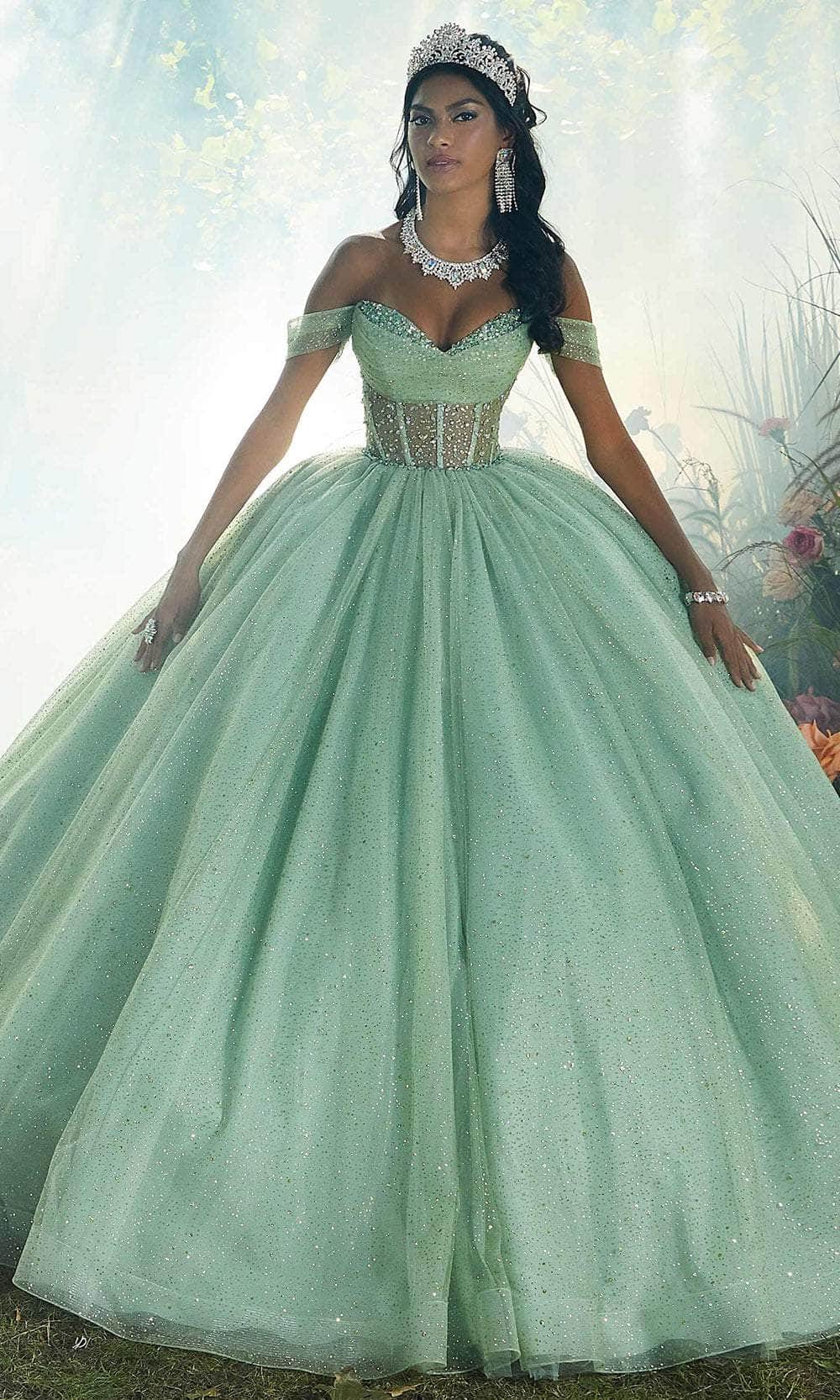 Mori Lee 60194 - Strapless Corset Bodice Ballgown - designer ball gown at Silhouette Dresses