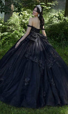 Mori Lee 60197 - 3D Floral Embellished Crystal Beaded Ballgown - back view