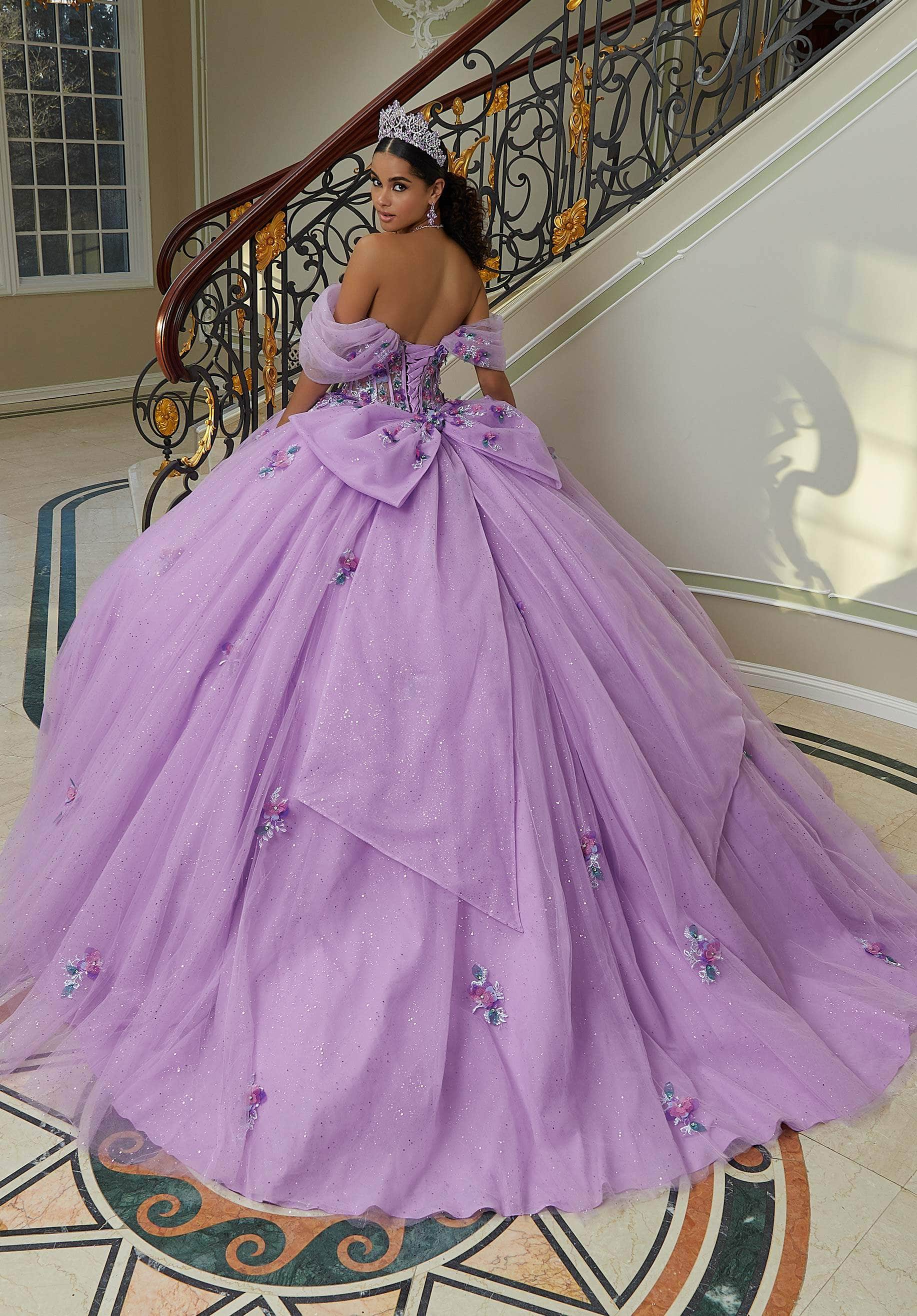 Mori Lee 60202 - Crystal Beaded Quinceanera Ballgown - view 9